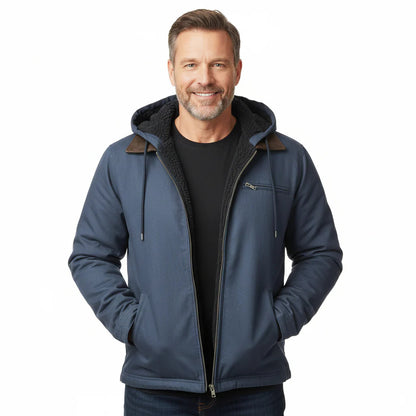 Veste à capuche doublée en polaire de qualité supérieure pour homme