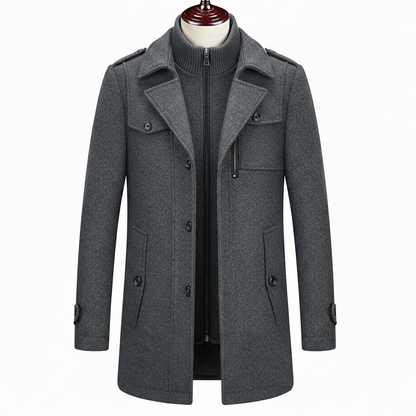 Men's British Premium Thick Double-Layer Wool Coat