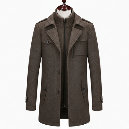 Men's British Premium Thick Double-Layer Wool Coat