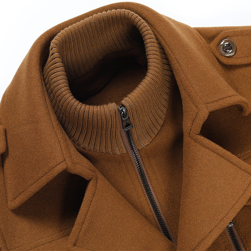 Men's Double-Layer Slim Wool Jacket