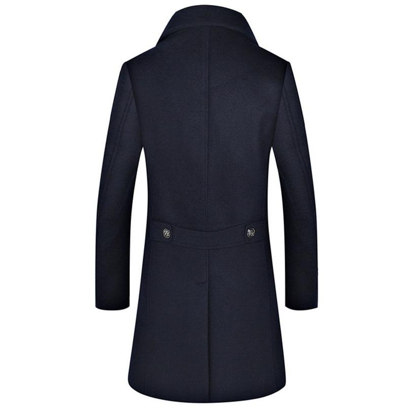Gentlemen Scarf Premium Wool Coat #002