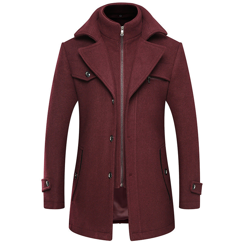 Men's Premium Layer Wool Blend Coat