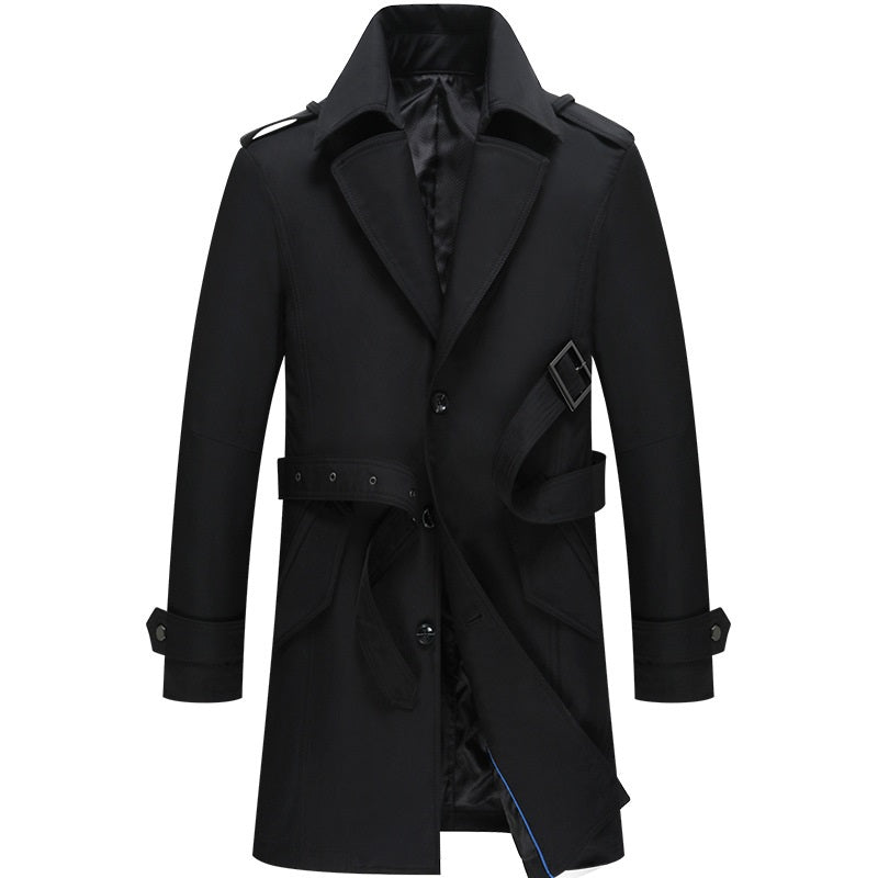 Classic Single-Breasted Trench Coat